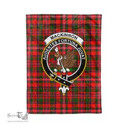 Plaid Blanket MacKinnon Modern Clan Crest Badge Tartan Blanket Scottish Plaid Throw Blanket Tartan Plaid Fleece Blanket