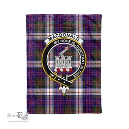 Plaid Blanket Macdonalds Of Ranald Dress Modern Clan Crest Badge Tartan Blanket Scottish Plaid Throw Blanket - Scotstee Shop