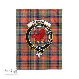 Plaid Blanket Stewart Royal Ancient Clan Crest Badge Tartan Blanket Scottish Plaid Throw Blanket Tartan Plaid Fleece Blanket