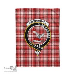Macdougall Tartan Plaid Fleece Blankets MacDougall Dress Plaid Blanket Clan Crest Badge Tartan Blanket Scottish Blanket