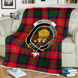 Plaid Blanket Wauchope Clan Crest Badge Tartan Blanket Scottish Plaid Throw Blanket Tartan Plaid Fleece Blanket