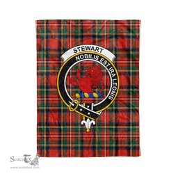 Plaid Blanket Stewart Stuart Of Bute Royal Modern Clan Crest Badge Tartan Blanket Scottish Plaid Throw Blanket - Scotstee Shop