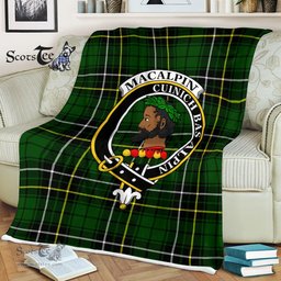 Plaid Blanket MacAlpine Modern Clan Crest Badge Tartan Blanket Scottish Plaid Throw Blanket Tartan Plaid Fleece Blanket