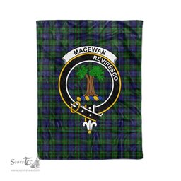 Plaid Blanket MacEwen Hunting Clan Crest Badge Tartan Blanket Scottish Plaid Throw Blanket Tartan Plaid Fleece Blanket