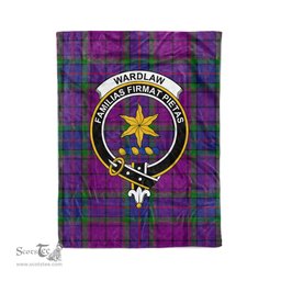 Plaid Blanket Wardlaw Clan Crest Badge Tartan Blanket Scottish Plaid Throw Blanket Tartan Plaid Fleece Blanket
