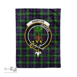 Plaid Blanket Swinton Clan Crest Badge Tartan Blanket Scottish Plaid Throw Blanket Tartan Plaid Fleece Blanket