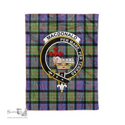 Plaid Blanket Macdonalds Of Donald Ancient Clan Crest Badge Tartan Blanket Scottish Plaid Throw Blanket - Scotstee Shop