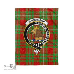 Plaid Blanket MacGregor Modern Clan Crest Badge Tartan Blanket Scottish Plaid Throw Blanket Tartan Plaid Fleece Blanket