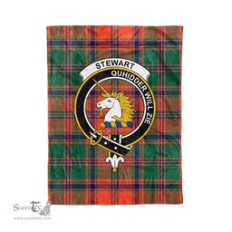 Plaid Blanket Stewart of Appin Ancient Clan Crest Badge Tartan Blanket Scottish Plaid Throw Blanket - Scotstee Shop