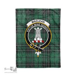 Plaid Blanket MacLean Hunting Ancient Clan Crest Badge Tartan Blanket Scottish Plaid Throw Blanket Tartan Plaid Fleece Blanket