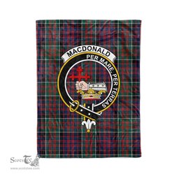 Plaid Blanket Macdonalds Of Donald Clan Crest Badge Tartan Blanket Scottish Plaid Throw Blanket Tartan Plaid Fleece Blanket