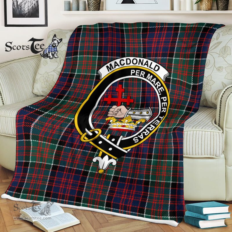 Plaid Blanket Macdonalds Of Donald Clan Crest Badge Tartan Blanket Scottish Plaid Throw Blanket Tartan Plaid Fleece Blanket