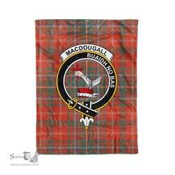 Macdougall Tartan Plaid Fleece Blanket MacDougall Ancient Plaid Blanket Clan Crest Badge Tartan Blanket Scottish Blanket