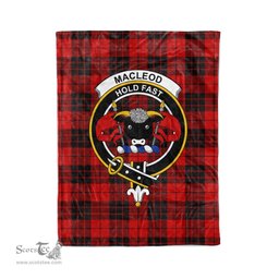Plaid Blanket MacLeod Of Raasay Clan Crest Badge Tartan Blanket Scottish Plaid Throw Blanket tartan Plaid Fleece Blanket