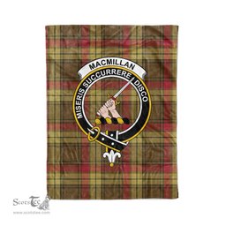 Plaid Blanket MacMillan Old Weathered Clan Crest Badge Tartan Blanket Scottish Plaid Throw Blanket - Scotstee Shop
