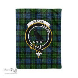 Plaid Blanket MacKie Clan Crest Badge Tartan Blanket Scottish Plaid Throw Blanket Tartan Plaid Fleece Blanket