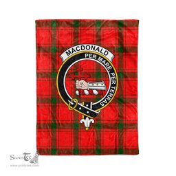 Plaid Blanket MacDonald of Sleat Clan Crest Badge Tartan Blanket Scottish Plaid Throw Blanket Tartan Plaid Fleece Blanket
