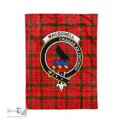 Plaid Blanket MacDonell Of Keppoch Modern Clan Crest Badge Tartan Blanket Scottish Plaid Throw Blanket - Scotstee Shop