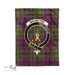 Plaid Blanket MacIntyre Of Glenorchy Clan Crest Badge Tartan Blanket Scottish Plaid Throw Blanket Tartan Plaid Fleece Blanket