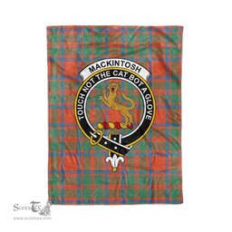 Plaid Blanket MacKintosh Ancient Clan Crest Badge Tartan Blanket Scottish Plaid Throw Blanket Tartan Plaid Fleece Blanket
