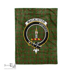 Plaid Blanket MacAlister Of Glenbarr Hunting Clan Crest Badge Tartan Blanket Scottish Plaid Throw Blanket - Scotstee Shop