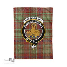 Plaid Blanket MacGillivray Hunting Ancient Clan Crest Badge Tartan Blanket Scottish Plaid Throw Blanket - Scotstee Shop