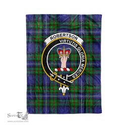 Robertson Tartan Blanket Plaid Blanket Robertson Hunting Modern Clan Crest Badge Tartan Blanket Scottish Plaid Throw Blanket - Scotstee Shop
