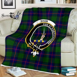 Plaid Blanket Shaw Of Tordarroch Shaw Modern Clan Crest Badge Tartan Blanket Scottish Plaid Throw Blanket - Scotstee Shop