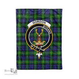 Plaid Blanket Gordon Modern Clan Crest Badge Tartan Blanket Scottish Green Plaid Throw Blanket Tartan Plaid Fleece Blanket