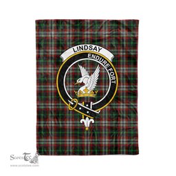 Plaid Blanket Lindsay Hunting Clan Crest Badge Tartan Blanket Scottish Plaid Throw Blanket Tartan Plaid Fleece Blanket
