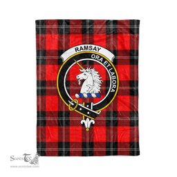 Plaid Blanket Ramsay Modern Clan Crest Badge Tartan Blanket Scottish Plaid Throw Blanket Tartan Plaid Fleece Blanket