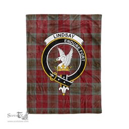 Plaid Blanket Lindsay Weathered Clan Crest Badge Tartan Blanket Scottish Plaid Throw Blanket Tartan Plaid Fleece Blanket