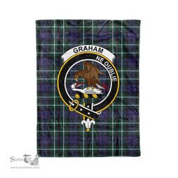 Plaid Blanket Graham Of Montrose Modern Clan Crest Badge Tartan Blanket Scottish Plaid Throw Blanket - Scotstee Shop