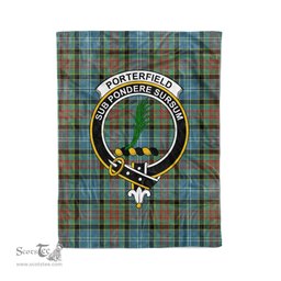 Plaid Blanket Porterfield Clan Crest Badge Tartan Blanket Scottish Plaid Throw Blanket Tartan Plaid Fleece Blanket