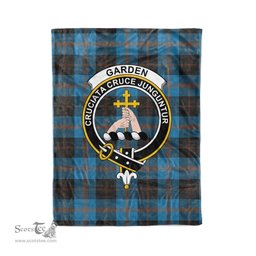 Plaid Blanket Garden Clan Crest Badge Tartan Blanket Scottish Green Plaid Throw Blanket Tartan Plaid Fleece Blanket