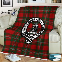 Plaid Blanket Gregor Clan Crest Badge Tartan Blanket Scottish Green Plaid Throw Blanket Tartan Plaid Fleece Blanket