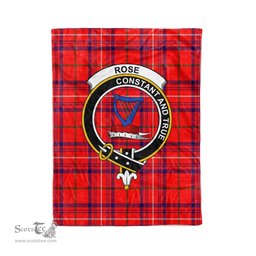 Plaid Blanket Rose Clan Crest Badge Tartan Blanket Scottish Plaid Throw Blanket Tartan Plaid Fleece Blanket