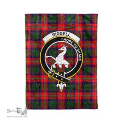 Plaid Blanket Riddell Clan Crest Badge Tartan Blanket Scottish Plaid Throw Blanket Tartan Plaid Fleece Blanket