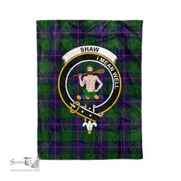 Plaid Blanket Shaw Of Sauchie Shaw Modern Clan Crest Badge Tartan Blanket Scottish Plaid Throw Blanket - Scotstee Shop