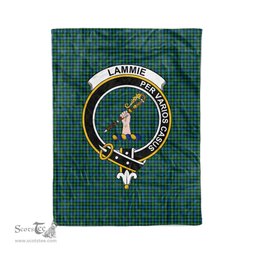 Plaid Blanket Lammie Clan Crest Badge Tartan Blanket Scottish Plaid Throw Blanket Tartan Plaid Fleece Blanket