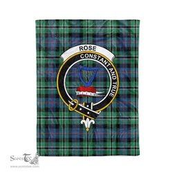 Plaid Blanket Rose Hunting Ancient Clan Crest Badge Tartan Blanket Scottish Plaid Throw Blanket Tartan Plaid Fleece Blanket