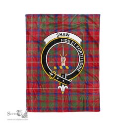 Plaid Blanket Shaw Of Tordarroch Red Modern Clan Crest Badge Tartan Blanket Scottish Plaid Throw Blanket - Scotstee Shop