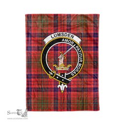 Plaid Blanket Lumsden Modern Clan Crest Badge Tartan Blanket Scottish Plaid Throw Blanket Tartan Plaid Fleece Blanket