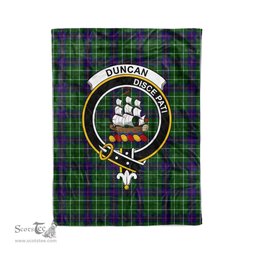 Plaid Blanket Duncan Modern Clan Crest Badge Tartan Blanket Scottish Green Plaid Throw Blanket Tartan Plaid Fleece Blanket