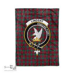 Plaid Blanket Lindsay Clan Crest Badge Tartan Blanket Scottish Plaid Throw Blanket Tartan Plaid Fleece Blanket