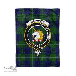 Plaid Blanket Oliphant Modern Clan Crest Badge Tartan Blanket Scottish Plaid Throw Blanket Tartan Plaid Fleece Blanket