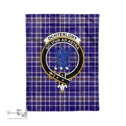 Plaid Blanket Ochterlony Clan Crest Badge Tartan Blanket Scottish Plaid Throw Blanket Tartan Plaid Fleece Blanket