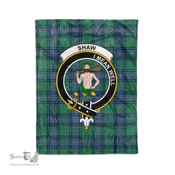 Plaid Blanket Shaw Of Sauchie Ancient Clan Crest Badge Tartan Blanket Scottish Plaid Throw Blanket - Scotstee Shop