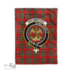 Plaid Blanket Drummond Of Perth Clan Crest Badge Tartan Blanket Scottish Green Plaid Throw Blanket Tartan Plaid Fleece Blanket