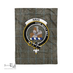 Plaid Blanket Haig Gray Clan Crest Badge Tartan Blanket Scottish Green Plaid Throw Blanket Tartan Plaid Fleece Blanket